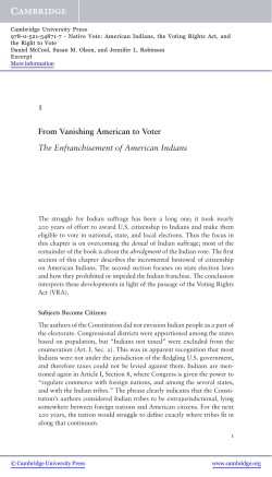 From Vanishing American to Voter The - Beck-Shop