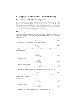 3 Property relations and Thermochemistry