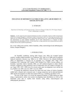 INFLUENCE OF DIFFERENT FACTORS ON RELATIVE AIR