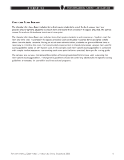 keystone exam format - Souderton Area High School