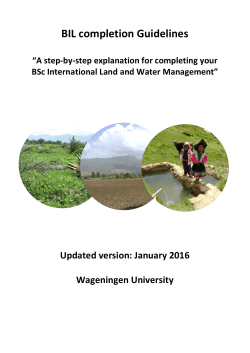 BIL completion Guidelines