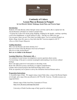 Continuity of Culture Lesson Plan on Romans in Pompeii