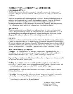 International Credential Guidebook