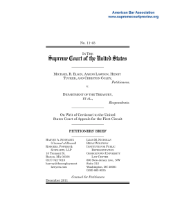 Petitioners` Brief - American Bar Association