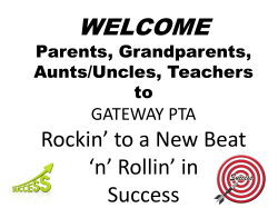 PTA Presentation - Gateway Environmental K-8