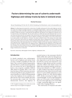 Factors determining the use of culverts underneath highways and