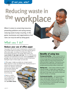 Reducing waste in the workplace