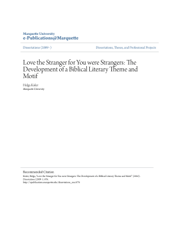 Love the Stranger for You were Strangers: The Development of a