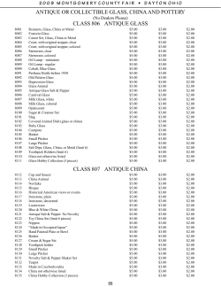 antique or collectible glass, china and pottery class 806 antique