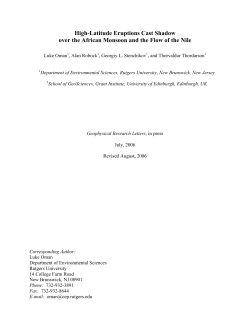 High-Latitude Eruptions Cast Shadow over the