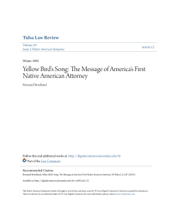 The Message of America`s First Native American Attorney