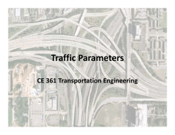 Traffic Parameters Traffic Parameters