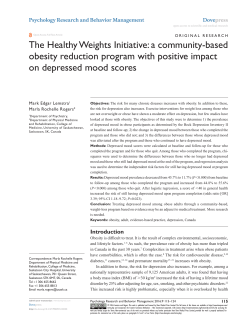 The Healthy Weights Initiative: a community
