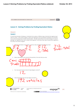 Lesson 5 Solving Problems by Finding Equivalent Ratios.notebook