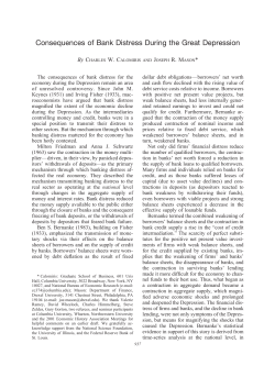 Consequences of Bank Distress During the Great Depression