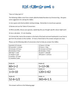 Math Challenge Week 8