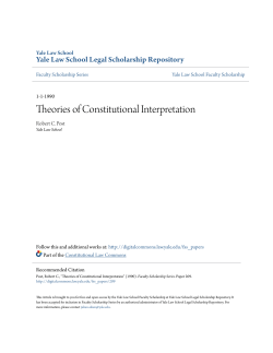 Theories of Constitutional Interpretation