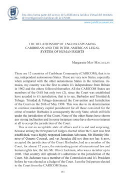 THE RELATIONSHIP OF ENGLISH-SPEAKING CARIBBEAN AND