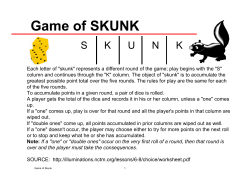 Game of SKUNK - Mathwire.com