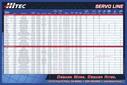 2013 Hitec Servo Chart
