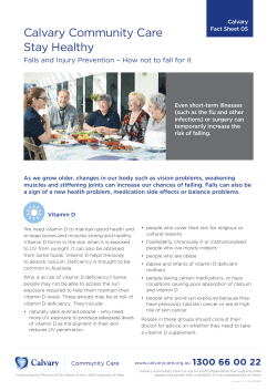 Stay Healthy - Calvary Health Care