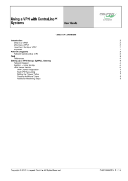 Using a VPN with CentraLineAX Systems