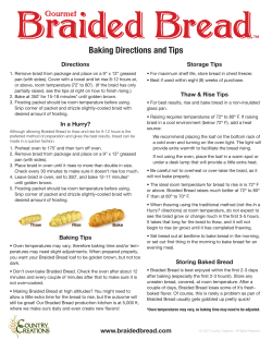 Baking Directions and Tips