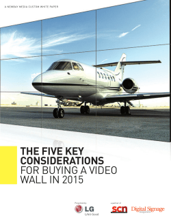the five key considerations for buying a video wall in