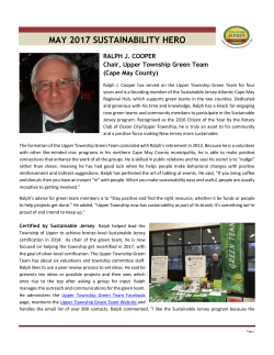 Read his story - Sustainable Jersey