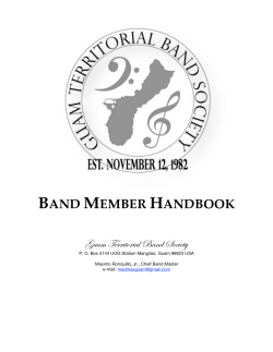 band member handbook - Guam Territorial Band