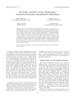 Attachment Insecurities and Relational Ambivalence