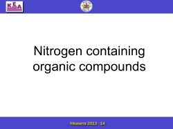 Nitrogen containing organic compounds