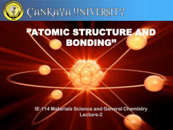 2. Atomic Bonding