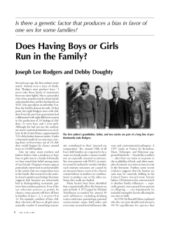 Does having boys or girls run in the family?