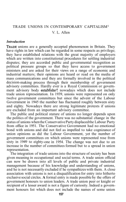 TRADE UNIONS IN CONTEMPORARY
