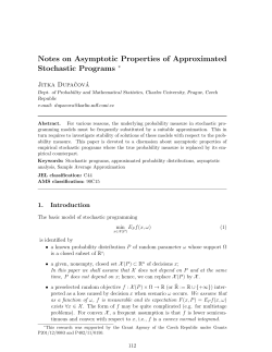 Notes on Asymptotic Properties of Approximated Stochastic Programs
