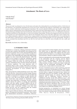 Attachment: The Roots of Love