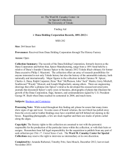 Dana Holding Corporation Records, 1891-2012