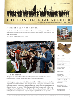 The Continental Line, Inc. &ndash; The Continental Soldier