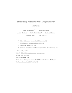 Distributing Workflows over a Ubiquitous P2P Network