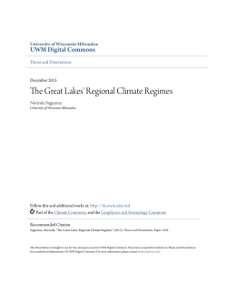 The Great Lakes` Regional Climate Regimes