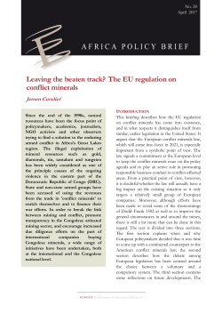 Leaving the beaten track? The EU regulation on