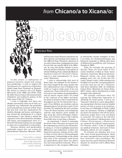 from Chicano/a to Xicana/o