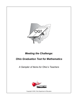 Math Samples - Chillicothe City Schools