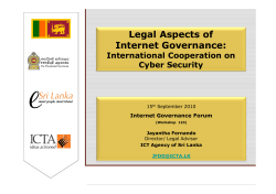 Legal Aspects of Internet Governance: