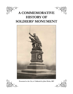 a commemorative history of soldiers` monument