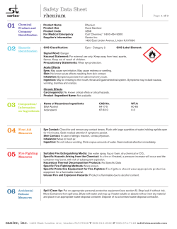 Safety Data Sheet rhenium