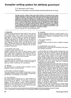 Compiler writing system for attribute grammars*