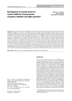 Development of crystals based on cesium iodide for measurements