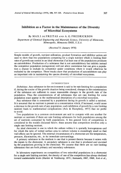 Inhibition as a Factor in the Maintenance of the